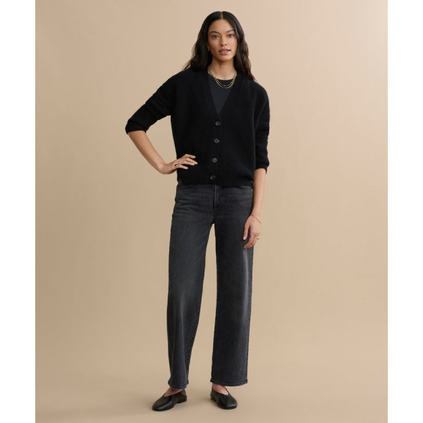 Cropped Cashmere Cocoon Cardigan